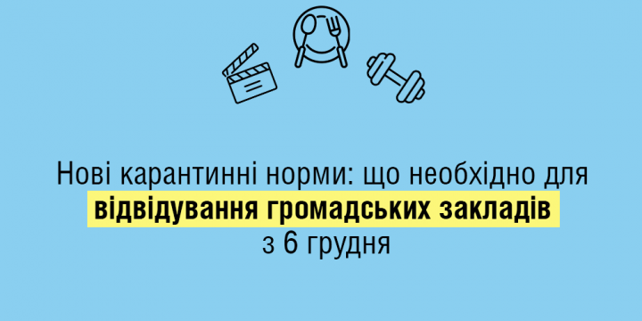 З 6 грудня починають діяти нові карантинні правила