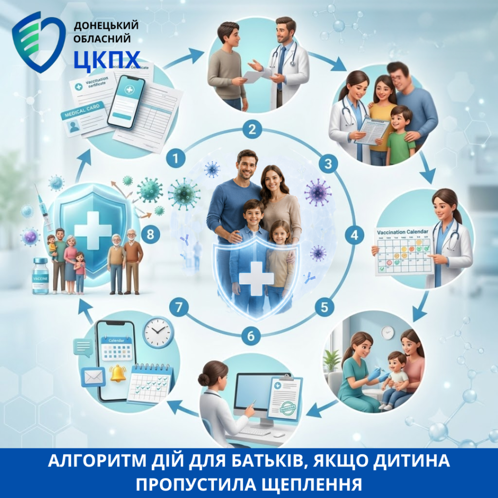 Алгоритм дій для батьків, якщо дитина пропустила щеплення