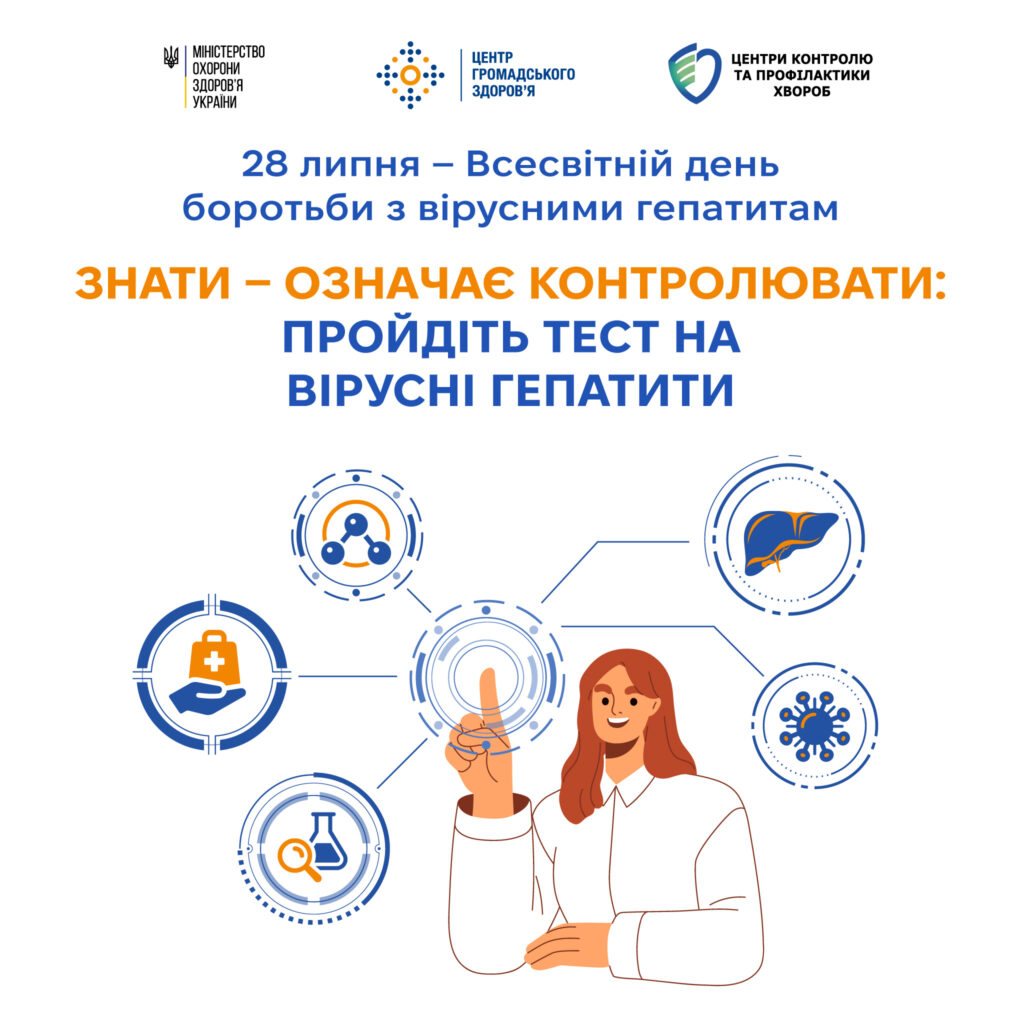 Вірусні гепатити B і C: не чекайте симптомів — пройдіть тест